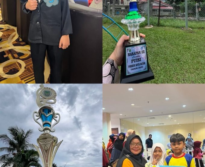 TK Al-Azhar 1 Batam mendapatkan Juara Harapan III Lomba puisi dan Juara Harapan II Lomba 3M